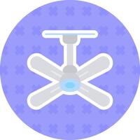 Fan Flat Sticker Icon vector