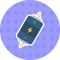 Electric Flat Sticker Icon vector
