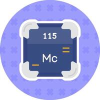 Moscovium Flat Sticker Icon vector