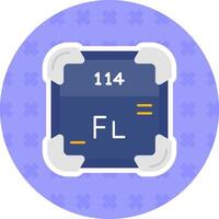 Flerovium Flat Sticker Icon vector