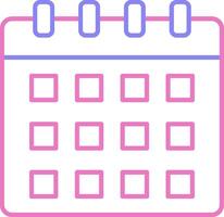 Calender Linear Two Colour Icon vector