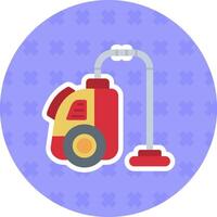 Vacuum cleaner Flat Sticker Icon vector