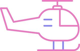 Helicopter Linear Two Colour Icon vector