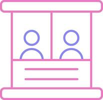 Ticket Box Linear Two Colour Icon vector