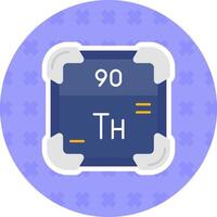 Thorium Flat Sticker Icon vector