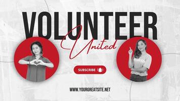 Volunteer United YouTube Thumbnail template