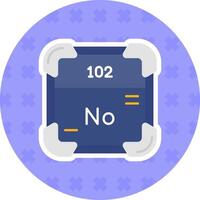 Nobelium Flat Sticker Icon vector