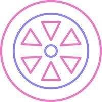 Wheel Linear Two Colour Icon vector