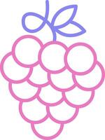 Zinfandel Grapes Linear Two Colour Icon vector