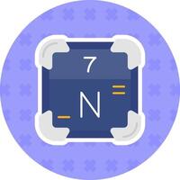 Nitrogen Flat Sticker Icon vector