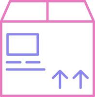 Delivery Box Linear Two Colour Icon vector