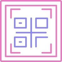 Qr Code Linear Two Colour Icon vector