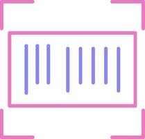 Barcode Linear Two Colour Icon vector
