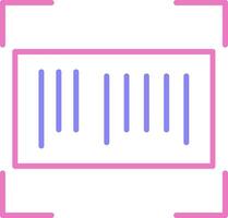 Barcode Linear Two Colour Icon vector