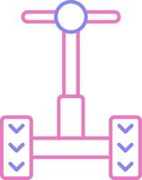 Segway Linear Two Colour Icon vector