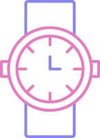 reloj lineal dos color icono vector