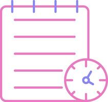 Planning Linear Two Colour Icon vector