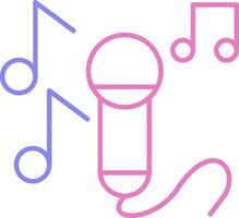 Sing Linear Two Colour Icon vector