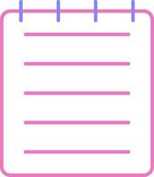 Note Linear Two Colour Icon vector
