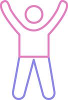 Cheer Up Linear Two Colour Icon vector