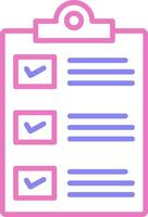 Shopping List Linear Two Colour Icon vector
