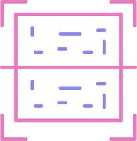 Qr Code Linear Two Colour Icon vector