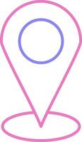 Starred Location Linear Two Colour Icon vector
