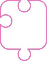 Jigsaw Linear Two Colour Icon vector
