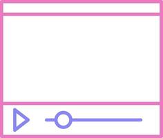 Online Streaming Linear Two Colour Icon vector
