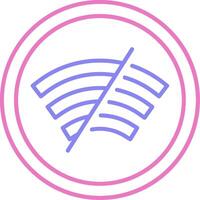 Disconnected Linear Two Colour Icon vector