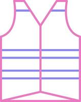 Vest Linear Two Colour Icon vector