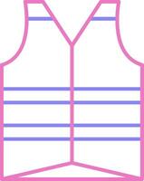 Vest Linear Two Colour Icon vector