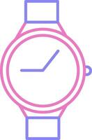 casual reloj lineal dos color icono vector