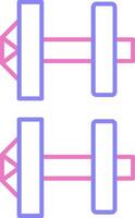 Cuff Links Linear Two Colour Icon vector