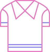 casual camisa lineal dos color icono vector