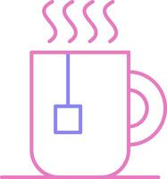 Tea Mug Linear Two Colour Icon vector