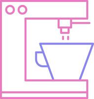 Coffee Machine Linear Two Colour Icon vector