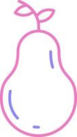 Pear Linear Two Colour Icon vector