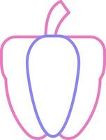 Capsicum Linear Two Colour Icon vector