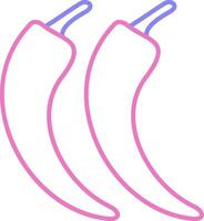 Chilli Linear Two Colour Icon vector