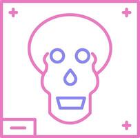 Skull X - ray Linear Two Colour Icon vector