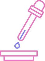 Pipette Linear Two Colour Icon vector