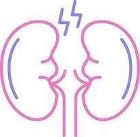 Kidney Linear Two Colour Icon vector