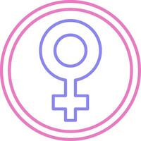 Female symbol Linear Two Colour Icon vector