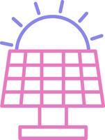 Solar Panel Linear Two Colour Icon vector