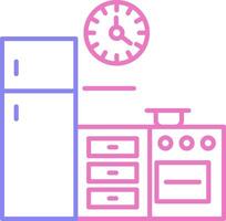 Kitchen Linear Two Colour Icon vector