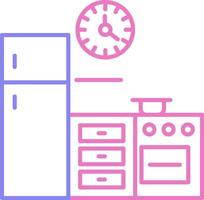 cocina lineal dos color icono vector