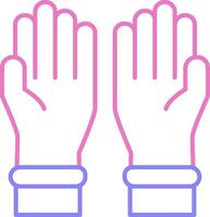 Protective Gloves Linear Two Colour Icon vector