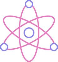 Atom Linear Two Colour Icon vector