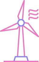 Wind Turbine Linear Two Colour Icon vector